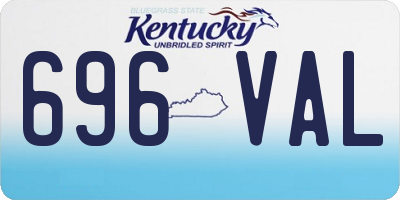 KY license plate 696VAL