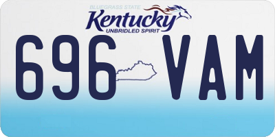 KY license plate 696VAM