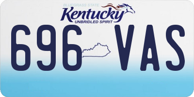 KY license plate 696VAS