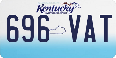 KY license plate 696VAT