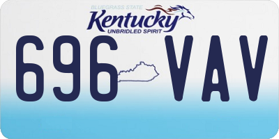 KY license plate 696VAV