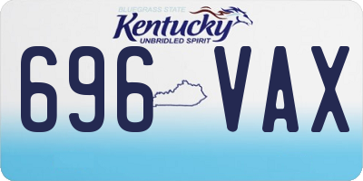 KY license plate 696VAX