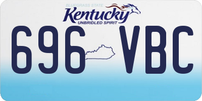 KY license plate 696VBC
