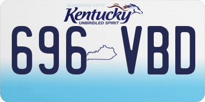 KY license plate 696VBD