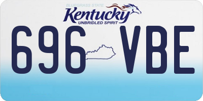 KY license plate 696VBE