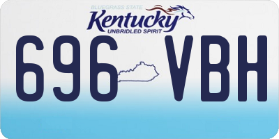KY license plate 696VBH