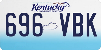 KY license plate 696VBK