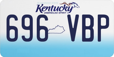 KY license plate 696VBP