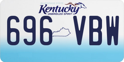 KY license plate 696VBW