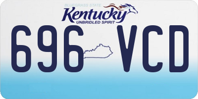 KY license plate 696VCD