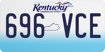 KY license plate 696VCE