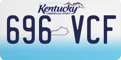 KY license plate 696VCF