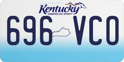 KY license plate 696VCO