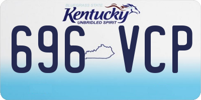 KY license plate 696VCP