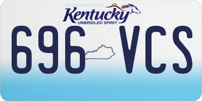 KY license plate 696VCS