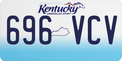 KY license plate 696VCV