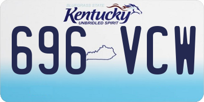 KY license plate 696VCW