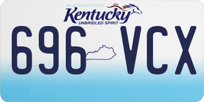 KY license plate 696VCX