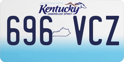 KY license plate 696VCZ