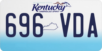 KY license plate 696VDA