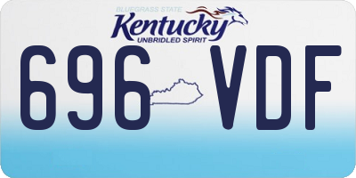 KY license plate 696VDF