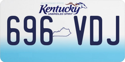 KY license plate 696VDJ