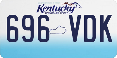 KY license plate 696VDK
