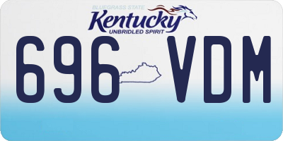 KY license plate 696VDM