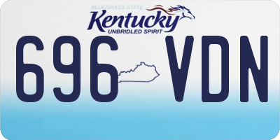 KY license plate 696VDN