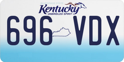 KY license plate 696VDX
