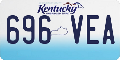 KY license plate 696VEA