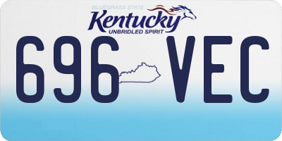 KY license plate 696VEC