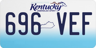 KY license plate 696VEF