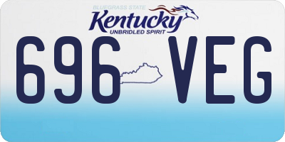 KY license plate 696VEG