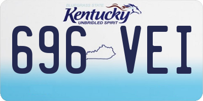 KY license plate 696VEI