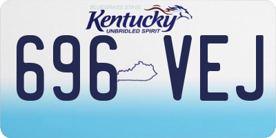 KY license plate 696VEJ