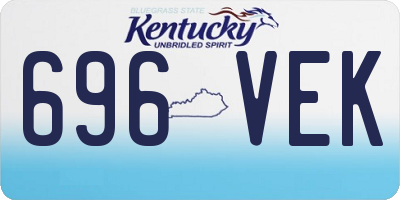 KY license plate 696VEK