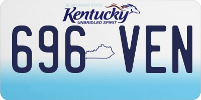 KY license plate 696VEN