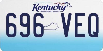 KY license plate 696VEQ