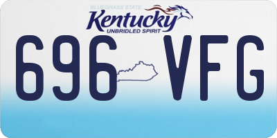KY license plate 696VFG