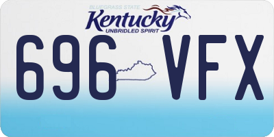 KY license plate 696VFX
