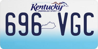 KY license plate 696VGC