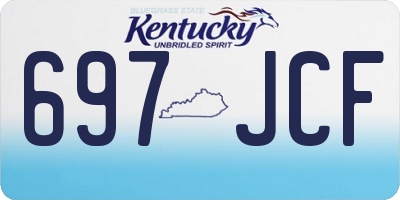 KY license plate 697JCF