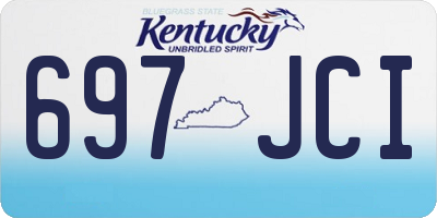 KY license plate 697JCI