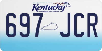 KY license plate 697JCR