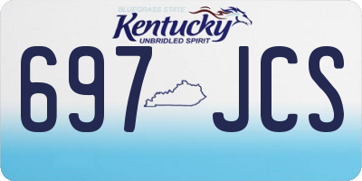 KY license plate 697JCS