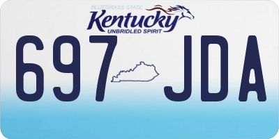 KY license plate 697JDA