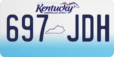 KY license plate 697JDH