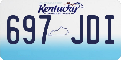 KY license plate 697JDI