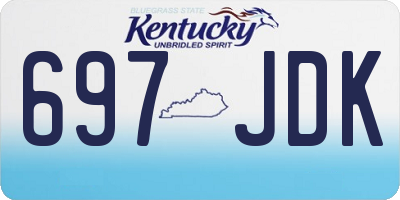 KY license plate 697JDK